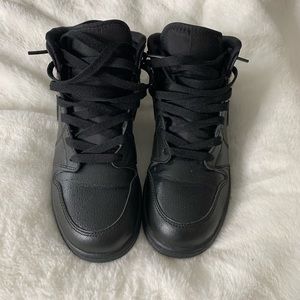 AIR JORDAN 1 MID GS 'TRIPLE BLACK'